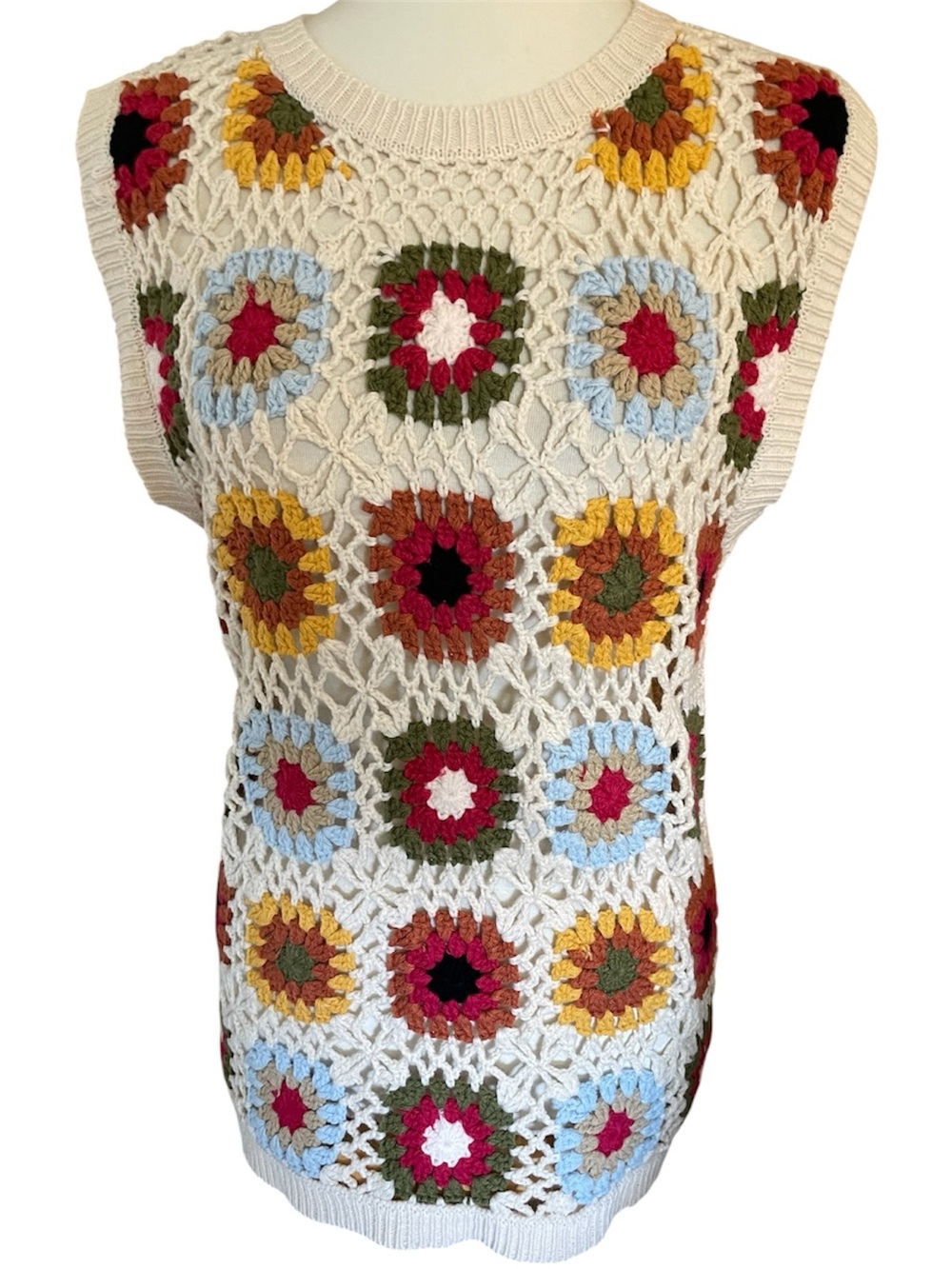 Crochet Granny Square Vest